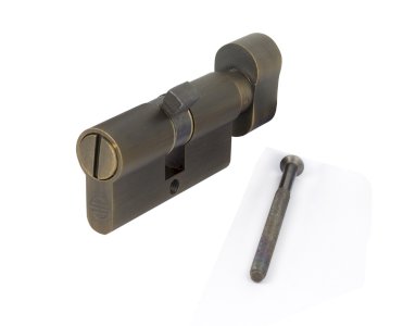 SIMPLEX 1902 EURO PROFILE PRIVACY THUMBTURN CYLINDER 60MM ANTIQUE BRONZE