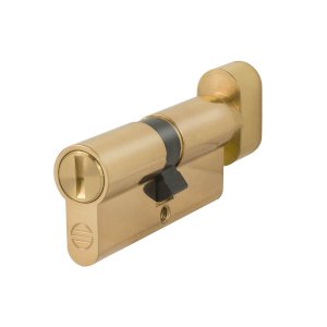 SIMPLEX 1902S EURO PROFILE PRIVACY THUMBTURN CYLINDER 80MM POLISHED BRASS