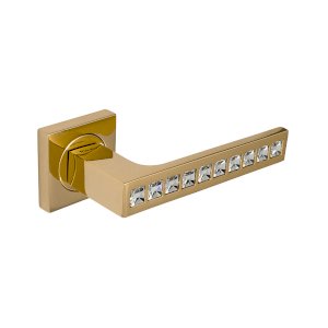 LINEA CALI REFLEX LEVER HANDLE ON ROSE 150MM POLISHED GOLD