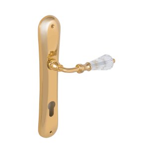 LINEA CALI VERONICA LEVER HANDLE ON PLATE WITH CYLINDER HOLE 135MM