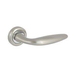 LINEA CALI KUBA LEVER HANDLE ON ROSE WITH ESCUTCHEON 143MM
