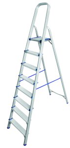8-STEP ALUMINIUM HOUSEHOLD LADDER