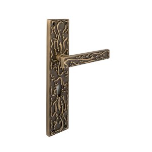 LINEA CALI FRIDA LEVER HANDLE ON PLATE 152MM ANTIQUE BRONZE