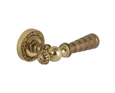 BRONCES MESTRE MECANO OR6575 LEVER HANDLE ON ROSE WITH ESCUTCHEON 115MM