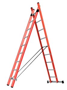TUBESCA 2X9 COMBINATION INSULATED LADDER