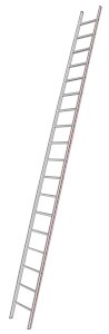 HYMER 18-STEP ALUMINIUM LEANING LADDER