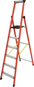 TUBESCA 6 STEP FIBER GLASS HOUSEHOLD LADDER