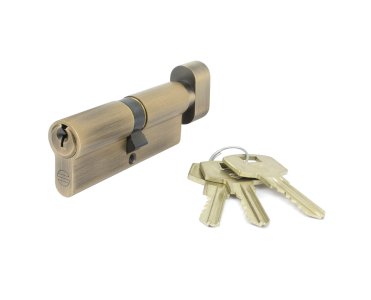 SIMPLEX 1915S EURO PROFILE THUMBTURN CYLINDER 80MM ANTIQUE BRONZE