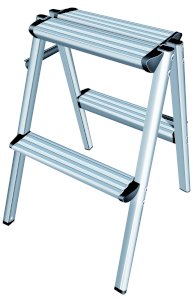 2X2-STEP ALUMINIUM HOUSEHOLD LADDER SILVER