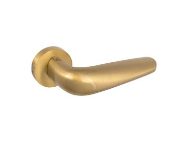 VALLI & VALLI - VCR WALKIRIA LEVER HANDLE ON ROSE 148MM SATIN BRASS