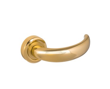 LINEA CALI ARCO LEVER HANDLE ON PLATE 143MM SATIN GOLD