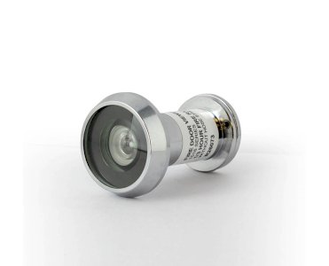 SIMPLEX SDV200 DOOR VIEWER WITH EYE PIECE COVER 200 DEGREE ANGLE OF VIEW POLISHED CHROME