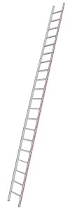 HYMER 20-STEP ALUMINIUM LEANING LADDER