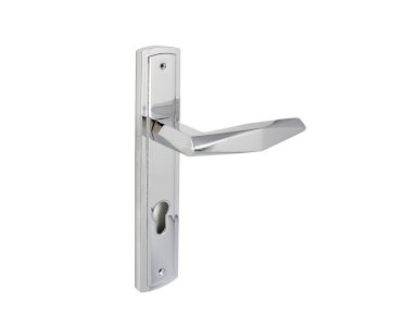 LINEA CALI PRISMA LEVER HANDLE ON PLATE 156MM POLISHED CHROME