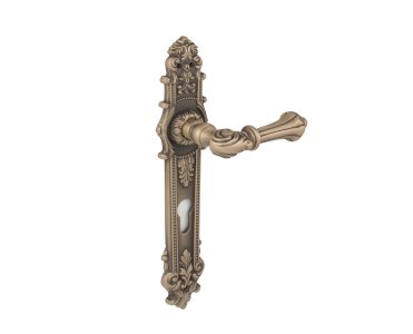 LINEA CALI CHARME LEVER HANDLE ON PLATE WITH CYLINDER HOLE 147MM ANTIQUE BRONZE