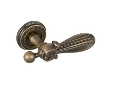 OMP PORRO LEVER HANDLE ON ROSE WITH CYLINDER ESCUTCHEON 157MM