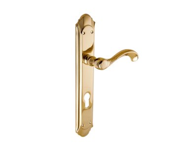 BRONCES IRANZO 3700 LEVER HANDLE ON PLATE 277MM POLISHED GOLD