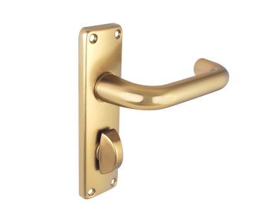 HOPPE 138 PARIS LEVER HANDLE ON BACKPLATE FOR BATHROOM 180MM GOLD