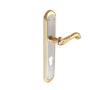 RAMOS R-85 LEVER HANDLE ON PLATE SILVER SATIN GOLD
