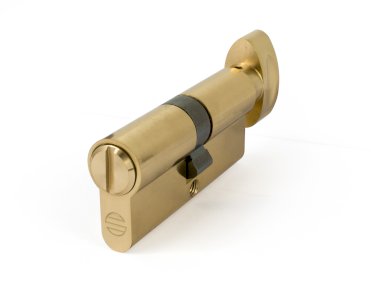SIMPLEX 3540 EURO PROFILE PRIVACY THUMBTURN CYLINDER 70MM POLISHED BRASS