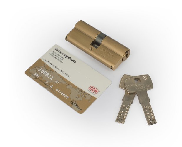 DOM 333IXSAT HIGH SECURITY 2 IN 1 DOUBLE CYLINDER 70MM SATIN NICKEL