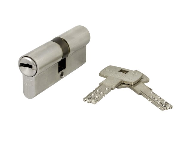 DOM 333IXSAT HIGH SECURITY 2 IN 1 DOUBLE CYLINDER 70MM POLISHED BRASS
