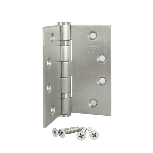 SIMPLEX HSSBS-SIM-2BB FULL MORTISE 2 BALL BEARING BUTT HINGES 4X4X3MM SATIN STAINLESS STEEL