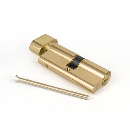 SIMPLEX 1902S EURO PROFILE PRIVACY THUMBTURN CYLINDER 80MM POLISHED BRASS