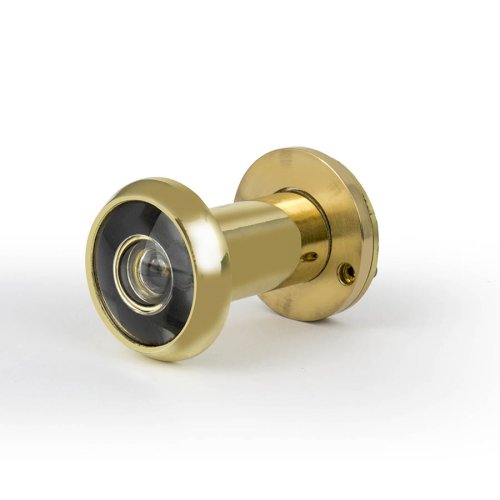 SIMPLEX SDV200 DOOR VIEWER WITH EYE PIECE COVER 200 DEGREE ANGLE OF VIEW POLISHED BRASS