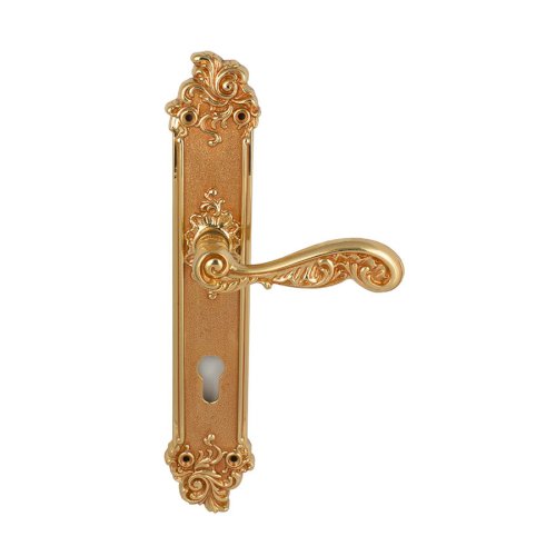 LINEA CALI ROCOCO LEVER HANDLE ON PLATE WITH CYLINDER HOLE 140MM