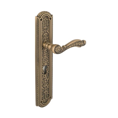 LINEA CALI JARDIN LEVER HANDLE ON PLATE WITH CYLINDER HOLE 160MM ANTIQUE BRONZE