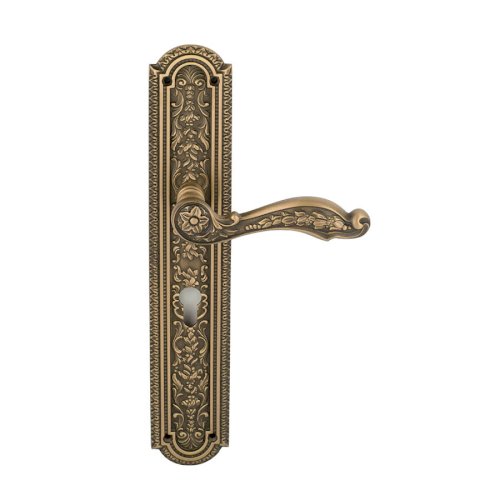 LINEA CALI JARDIN LEVER HANDLE ON PLATE WITH CYLINDER HOLE 160MM ANTIQUE BRONZE