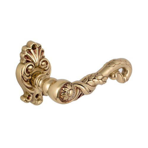 LINEA CALI POESIA LEVER HANDLE ON ROSE WITH ESCUTCHEON 140MM FRENCH GOLD