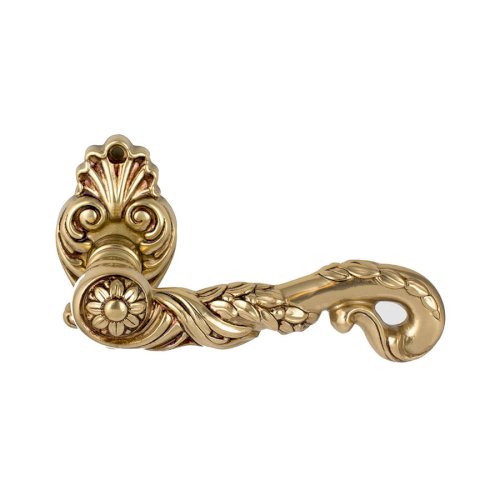 LINEA CALI POESIA LEVER HANDLE ON ROSE WITH ESCUTCHEON 140MM FRENCH GOLD