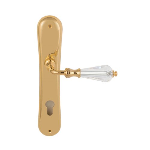 LINEA CALI VERONICA LEVER HANDLE ON PLATE WITH CYLINDER HOLE 135MM