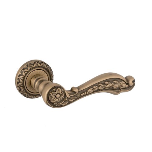 LINEA CALI JARDIN LEVER HANDLE ON ROSE WITH ESCUTCHEON 155MM PATINE MAT