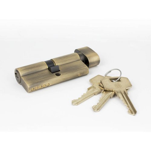 SIMPLEX 1915S EURO PROFILE THUMBTURN CYLINDER 70MM ANTIQUE BRONZE
