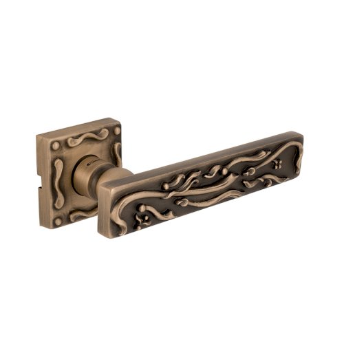 LINEA CALI FRIDA LEVER HANDLE ON ROSE 148MM ANTIQUE BRONZE