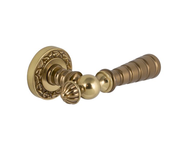 BRONCES MESTRE MECANO OR6575 LEVER HANDLE ON ROSE WITH ESCUTCHEON 115MM