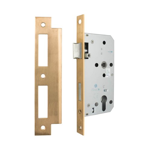 SIMPLEX 885572Z MORTISE SASH LOCK 55MM SATIN GOLD PVD