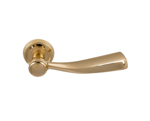 LINEA CALI ELIKA LEVER HANDLE ON ROSE 168MM SATIN GOLD