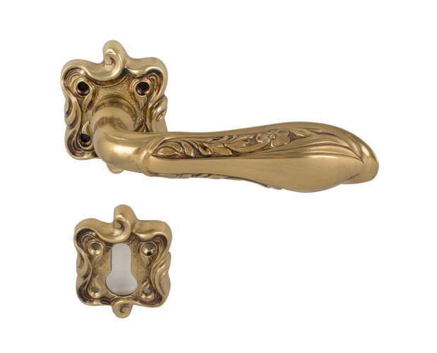 LINEA CALI LIBERTY LEVER HANDLE ON ROSE 148MM FRENCH GOLD