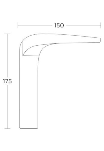 SIMPLEX 2055 LEVER HANDLE ON PLATE 150MM