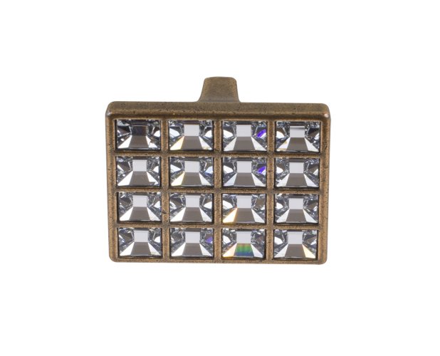 BOSETTI MARELLA 24200 CRYSTAL CLASSIC FURNITURE HANDLE 52MM ANTIQUE BRONZE