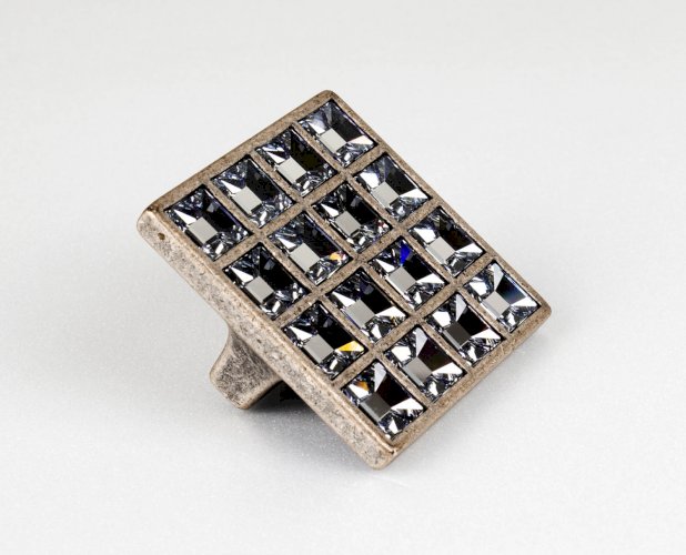 BOSETTI MARELLA 24200 CRYSTAL CLASSIC FURNITURE HANDLE 52MM ANTIQUE SILVER