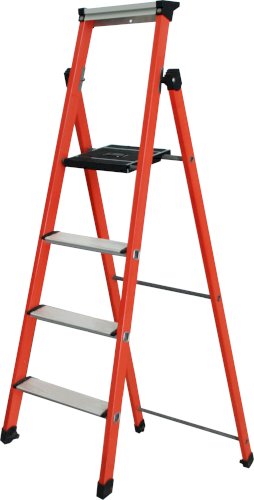 TUBESCA 4 STEP FIBER GLASS HOUSEHOLD LADDER