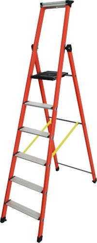 TUBESCA 6 STEP FIBER GLASS HOUSEHOLD LADDER