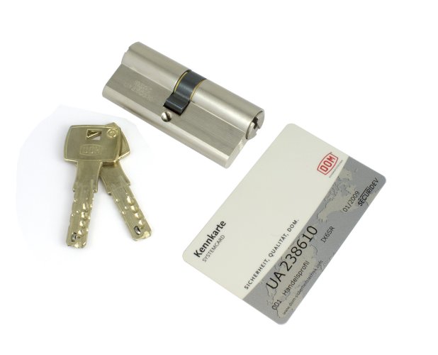DOM 333IX6SRE DOUBLE PROFILE SECURITY CYLINDER 70MM SATIN NICKEL