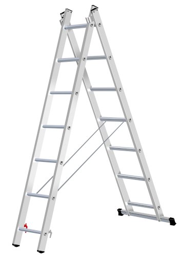 HYMER 2X7-STEP ALUMINIUM HOUSEHOLD LADDER