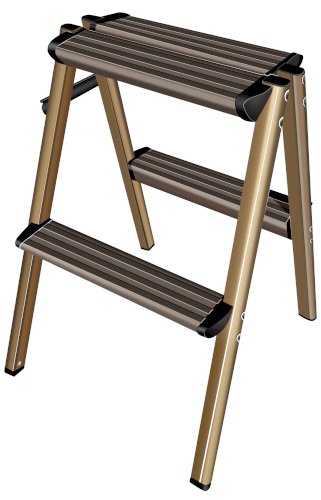 2X2-STEP ALUMINIUM HOUSEHOLD LADDER BROWN